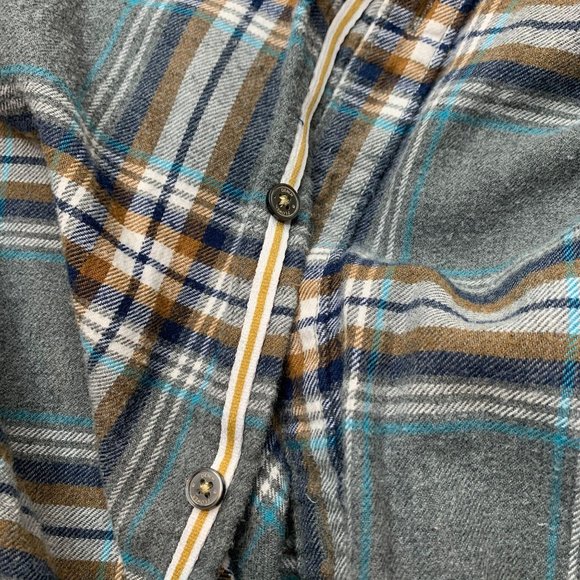 Denim & Flower Fuzzy SLIM FIT Flannel Size XL - Picture 7 of 9